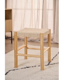 TABORET WIKLINOWY ALVIN 35X35CM SOSNA