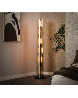 LAMPA PODŁOGOWA SEVDA 153 CM SZKŁO BURSZTYNOWE