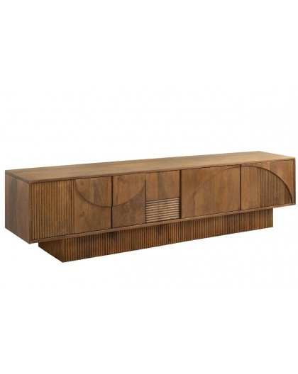 SZAFKA RTV ART DECO 200X38 CM MANGO BRĄZOWE