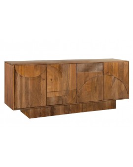 KOMODA ART DECO 170X38 CM MANGO BRĄZOWE