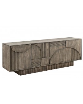 KOMODA ART DECO 170X38 CM MANGO SZARE