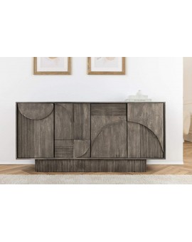 KOMODA ART DECO 170X38 CM MANGO SZARE