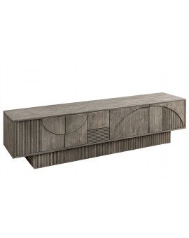 SZAFKA RTV ART DECO 200X38 CM MANGO SZARE