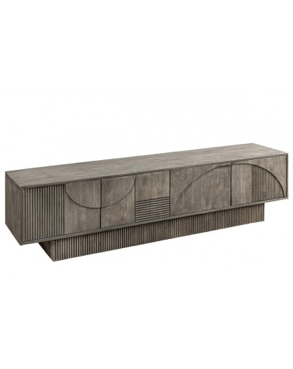 SZAFKA RTV ART DECO 200X38 CM MANGO SZARE
