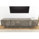 SZAFKA RTV ART DECO 200X38 CM MANGO SZARE