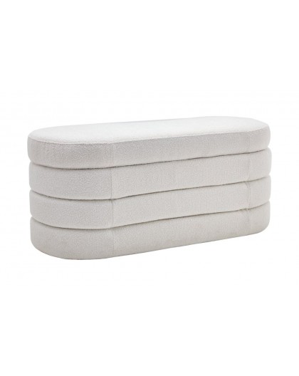 ŁAWKA VOQUE 115 CM BOUCLE BIAŁA