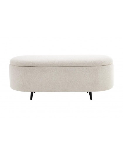ŁAWKA VOQUE 110 CM BOUCLE BIAŁA