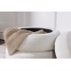 PUF VOQUE 41 CM BOUCLE BIAŁA
