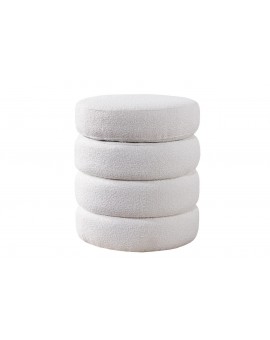 PUF VOQUE 41 CM BOUCLE BIAŁA