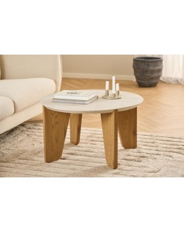 STOLIK KAWOWY DOCKLAND 80 CM TRAWERTYN