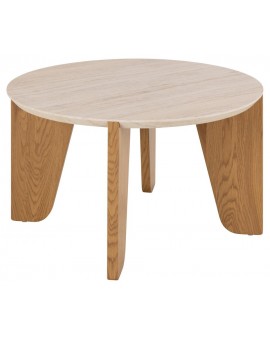 STOLIK KAWOWY DOCKLAND 80 CM TRAWERTYN