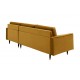 NAROŻNIK COSY VELVET MUSZTARDOWY 260X155 CM