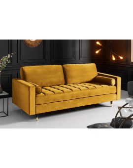 SOFA 3-OSOBOWA COSY VELVET MUSZTARDOWA 225 CM