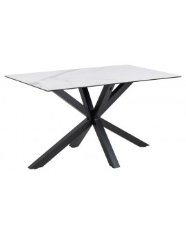 STÓŁ  HEAVEN 135X75,5 CM BIAŁA CERAMIKA