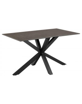 STÓŁ  HEAVEN 135X75,5 CM CZARNA CERAMIKA