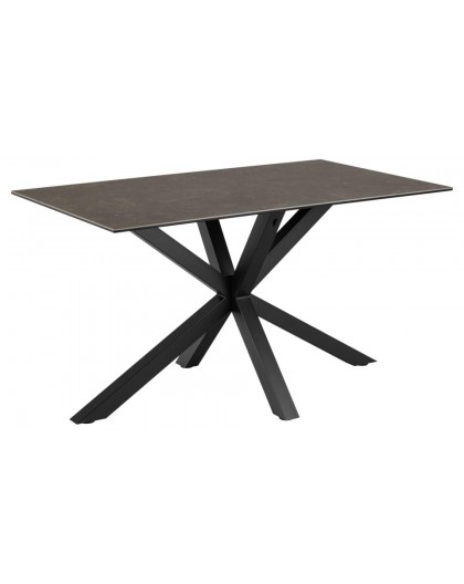 STÓŁ  HEAVEN 135X75,5 CM CZARNA CERAMIKA