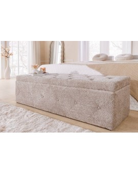 ŁAWKA EXTRAWAGANCJA 140X40 CM BOUCLE BEŻOWY