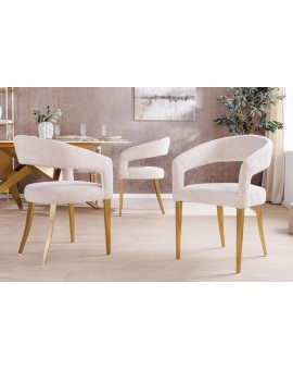 KRZESŁO BOUTIQUE BOUCLE BEŻOWE