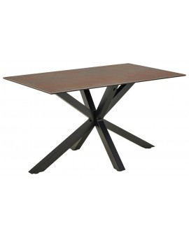 STÓŁ  HEAVEN 135X75,5 CM RDZAWOBRĄZOWA CERAMIKA