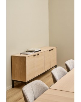 KOMODA KENSINGTON 180X40 CM DĄB BIELONY