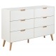 KOMODA LOWELL 135X40 CM BIAŁA