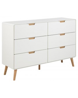KOMODA LOWELL 135X40 CM BIAŁA