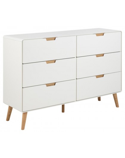KOMODA LOWELL 135X40 CM BIAŁA