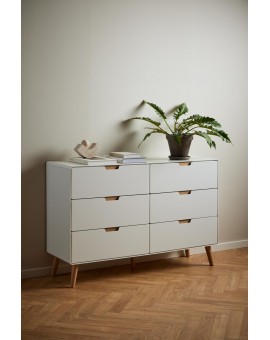 KOMODA LOWELL 135X40 CM BIAŁA