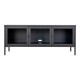 SZAFKA RTV BRISBANE 140X30 CM METALOWA CZARNA