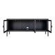 SZAFKA RTV BRISBANE 140X30 CM METALOWA CZARNA