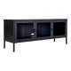 SZAFKA RTV BRISBANE 140X30 CM METALOWA CZARNA