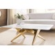 STOLIK KAWOWY ART LIVING 130X70 CM CERAMICZNY BIAŁY