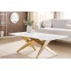 STOLIK KAWOWY ART LIVING 130X70 CM CERAMICZNY BIAŁY