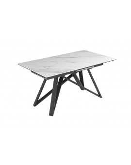STÓŁ ROZKŁADANY ATLAS 160-200X90 CM CERAMIKA BIAŁY