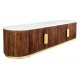 SZAFKA RTV GATSBY II 170X45 CM MANGO MARMUR BIAŁY