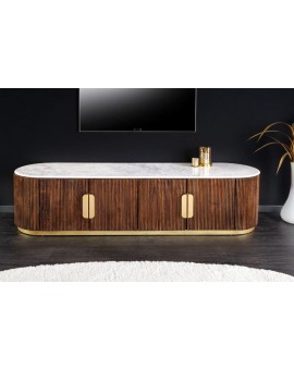 SZAFKA RTV GATSBY II 170X45 CM MANGO MARMUR BIAŁY