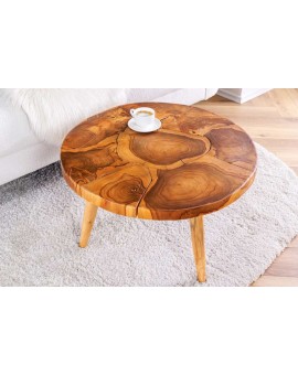 STOLIK KAWOWY MOSAIK 60 CM TEAK