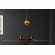 LAMPA WISZĄCA LIQUID DIAMOND 20 CM SZKŁO ZŁOTE
