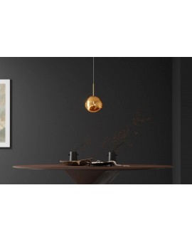 LAMPA WISZĄCA LIQUID DIAMOND 20 CM SZKŁO ZŁOTE