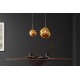 LAMPA WISZĄCA LIQUID DIAMOND 20 CM SZKŁO ZŁOTE