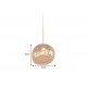 LAMPA WISZĄCA LIQUID DIAMOND 20 CM SZKŁO ZŁOTE
