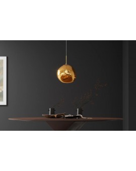 LAMPA WISZĄCA LIQUID DIAMOND 35 CM SZKŁO ZŁOTE