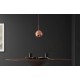 LAMPA WISZĄCA LIQUID DIAMOND 20 CM SZKŁO MIEDZIANE