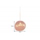 LAMPA WISZĄCA LIQUID DIAMOND 20 CM SZKŁO MIEDZIANE