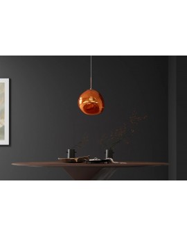 LAMPA WISZĄCA LIQUID DIAMOND 35 CM SZKŁO MIEDZIANE