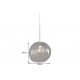 LAMPA WISZĄCA LIQUID DIAMOND 20 CM SZKŁO DYMIONA CZERŃ