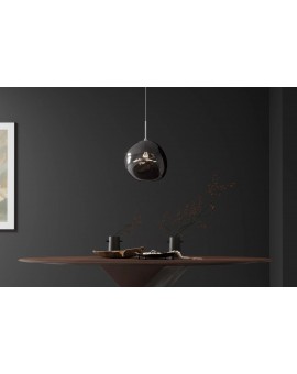 LAMPA WISZĄCA LIQUID DIAMOND 35 CM SZKŁO DYMIONA CZERŃ