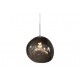 LAMPA WISZĄCA LIQUID DIAMOND 35 CM SZKŁO DYMIONA CZERŃ
