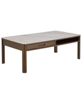 STOLIK KAWOWY SOUTHAMPTON 130X45 CM CERAMIKA KREMOWA