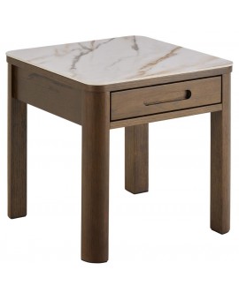 STOLIK KAWOWY SOUTHAMPTON 45X45 CM CERAMIKA KREMOWA